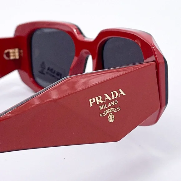 NEW PR17WS 12N5S0 PRADA SUNGLASSES SPR 17W RED UNISEX EYEWEAR PRADA PR 17WS - Picture 12 of 15